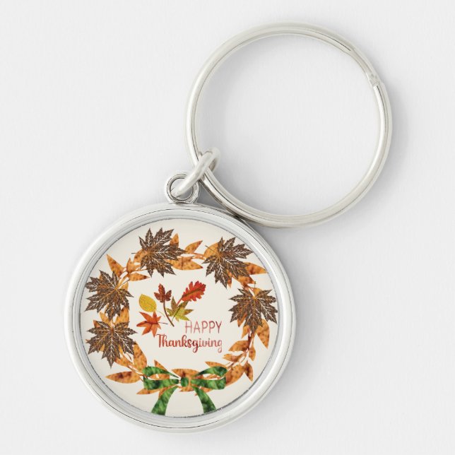 Happy Thanks Giving  Key Ring (Front)
