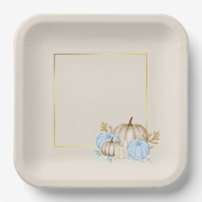 Happy thanks giving Paper Plate (Front)