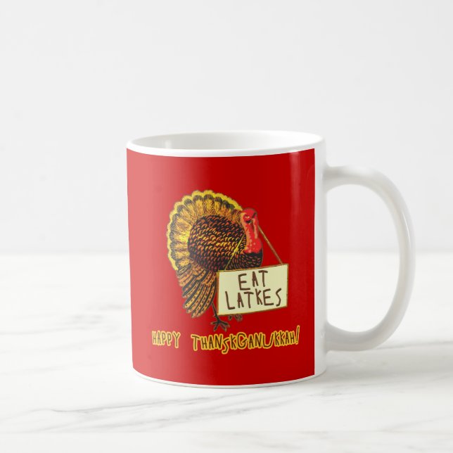 Happy Thanksganukkah EAT LATKES Coffee Mug (Right)