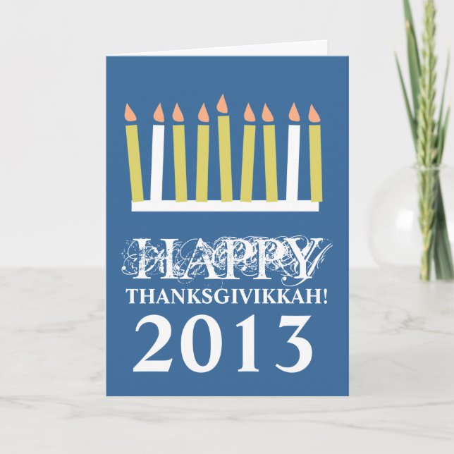 Happy Thanksgivikkah Holiday Card (Front)