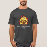 HAPPY THANKSGIVIKKAH T-Shirt<br><div class="desc">Nun, Gobble, Hay, Shin! On November 28, 2013, Thanksgiving and the first day of Hanukkah coincide. Don’t miss this once-in-an-eon opportunity to celebrate all that is Jewish and American.</div>