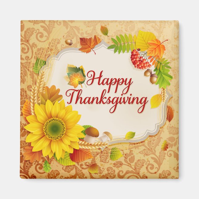 Happy Thanksgiving 13 Magnet (Front)