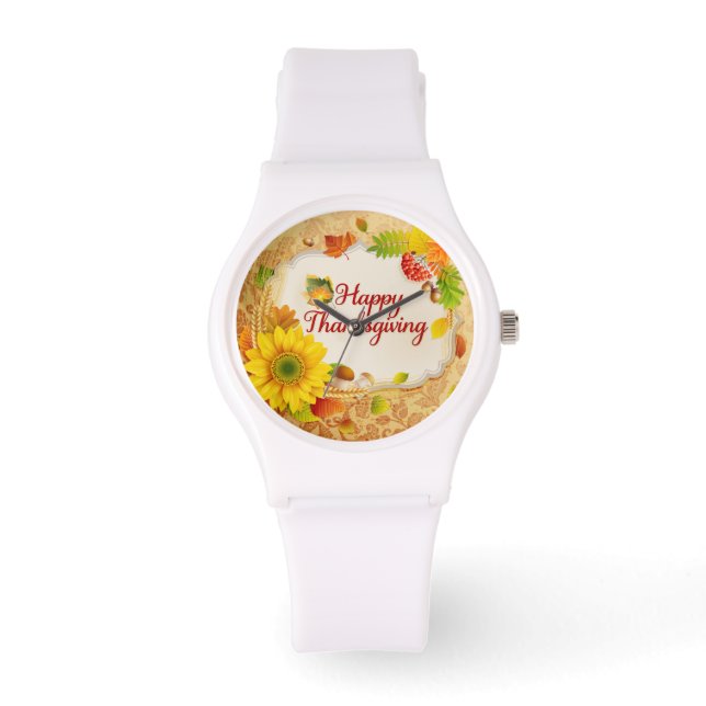 Happy Thanksgiving 13 Watch & Numeral Options (Front)