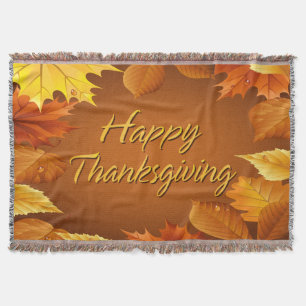 Happy Thanksgiving 1 Throw Blanket