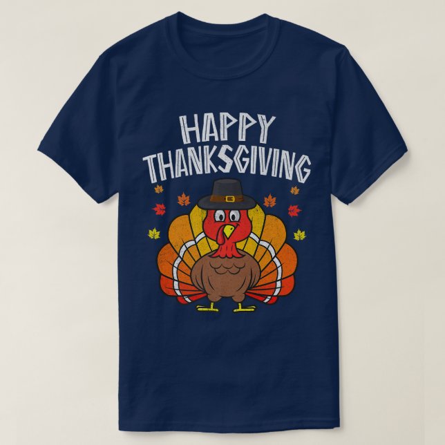 Happy Thanksgiving 2022 Funny Turkey day Autumn Fa T-Shirt (Design Front)