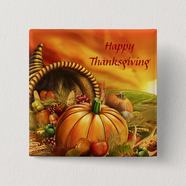 Happy Thanksgiving 2 Button (Front)