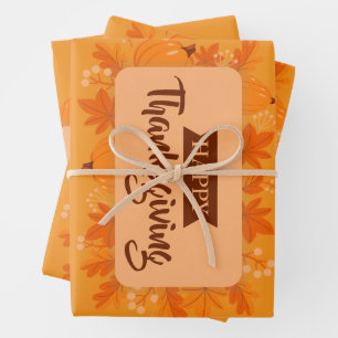 Happy Thanksgiving 2 Wrapping Paper Sheet