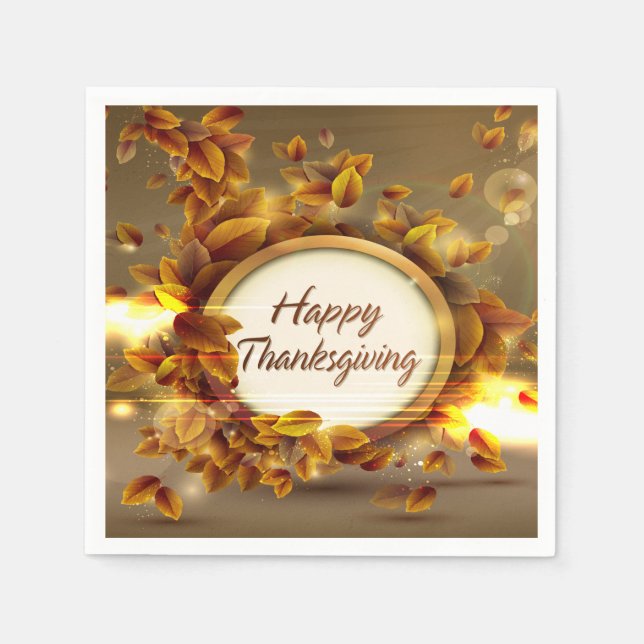 Happy Thanksgiving 3 Options Napkin (Front)