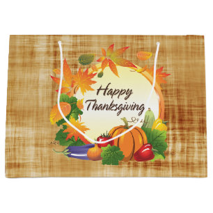Happy Thanksgiving 5A Options Large Gift Bag
