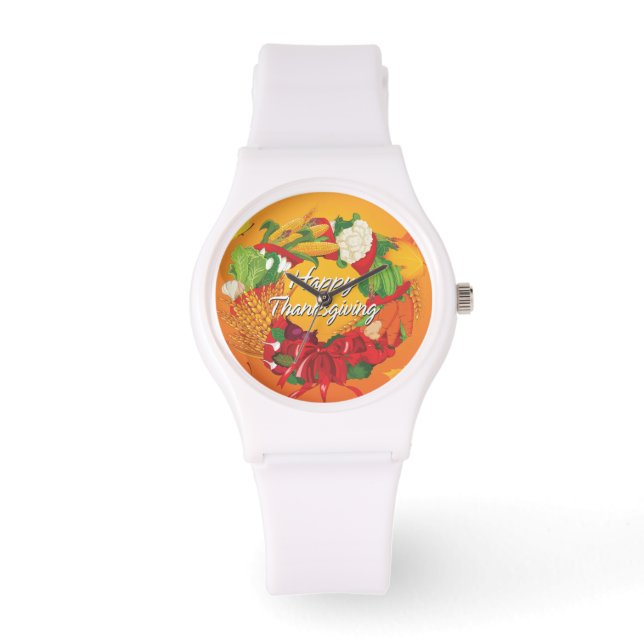 Happy Thanksgiving 6 Watch & Numeral Options (Front)