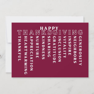 Happy Thanksgiving Acrostic Card