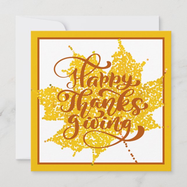 Happy Thanksgiving | Add Your Photo & Names Invitation (Front)