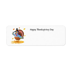 Happy Thanksgiving address label