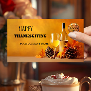 Happy Thanksgiving Autumn Business Card