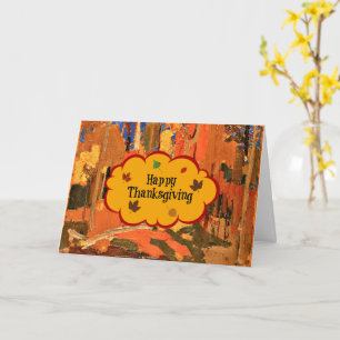 Happy Thanksgiving, Autumn Colors, Card