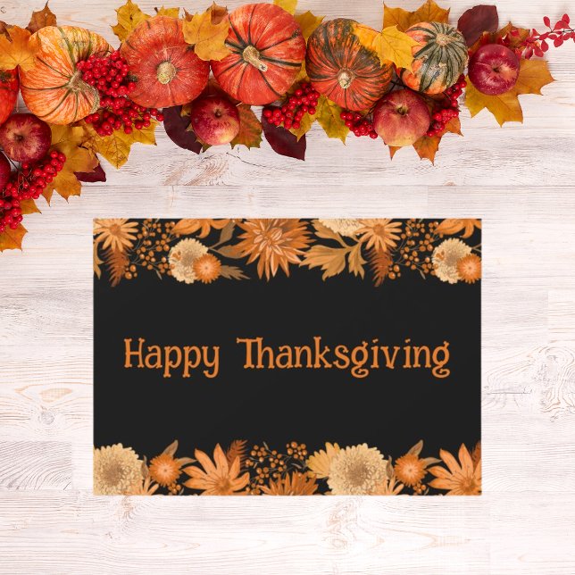 Happy Thanksgiving Autumn Fall Greetings Holiday Card (The perfect card to express your thanks. Inside, you can personalize a message easily.)