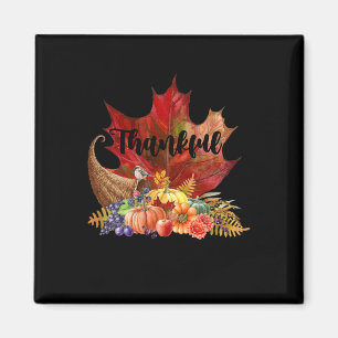 Happy Thanksgiving Autumn Fall Maple Leaves Thankf Magnet