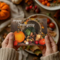 Happy Thanksgiving Autumn Harvest Pumpkin