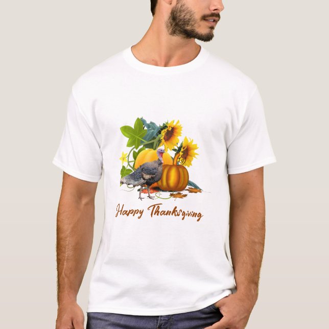 Happy Thanksgiving Autumn Harvest Unisex  T-Shirt (Front)