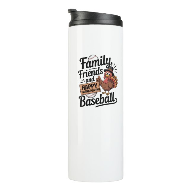 Happy Thanksgiving Autumn Leaves Thermal Tumbler (Rotated Right)