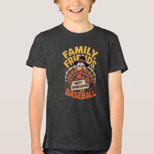 Happy Thanksgiving Autumn Leaves Tri-Blend Shirt