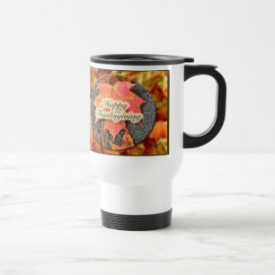Happy Thanksgiving Autumn Maple Leaf Series Travel Mug