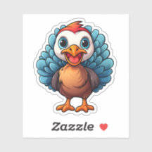 Happy Thanksgiving Awesome Cartoon Cute Turkey