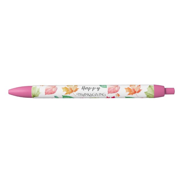 Happy Thanksgiving Black Ink Pen (Front)