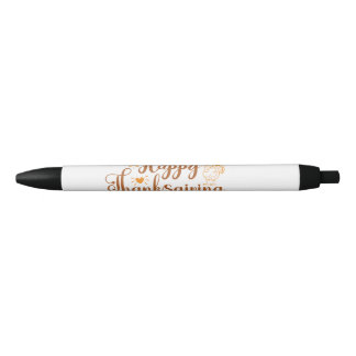 Happy Thanksgiving Black Ink Pen