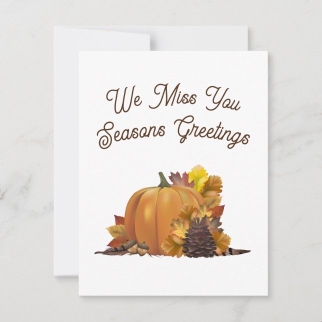 Happy Thanksgiving Blank Greeting Cards (Front)