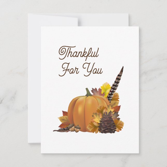 Happy Thanksgiving Blank Greeting Cards (Front)