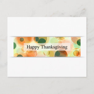 Happy Thanksgiving Bokeh Postcard