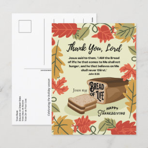 Happy Thanksgiving BREAD OF LIFE Holiday Postcard