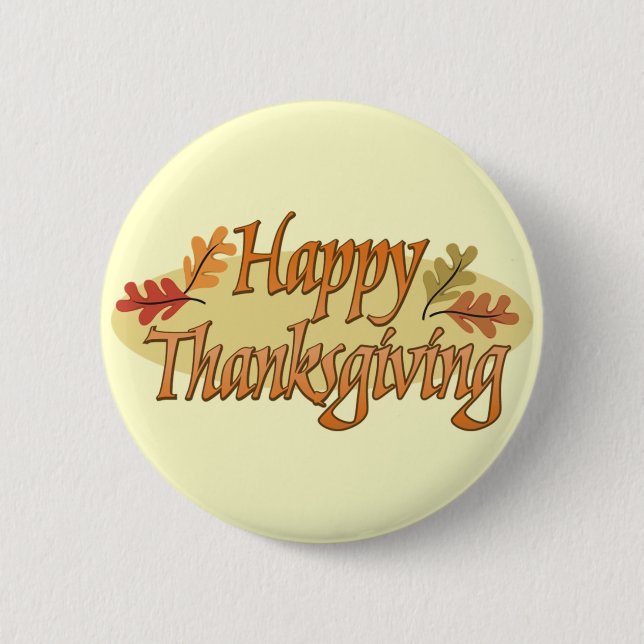 Happy Thanksgiving button (Front)