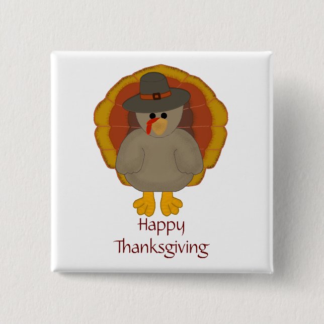 Happy Thanksgiving Button (Front)