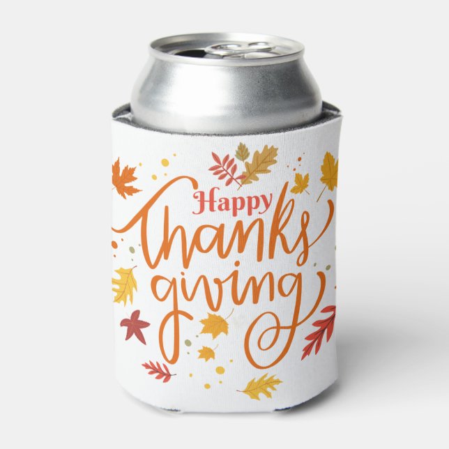 Happy Thanksgiving  Can Cooler (Can Front)