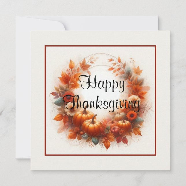 Happy Thanksgiving Card (Front)