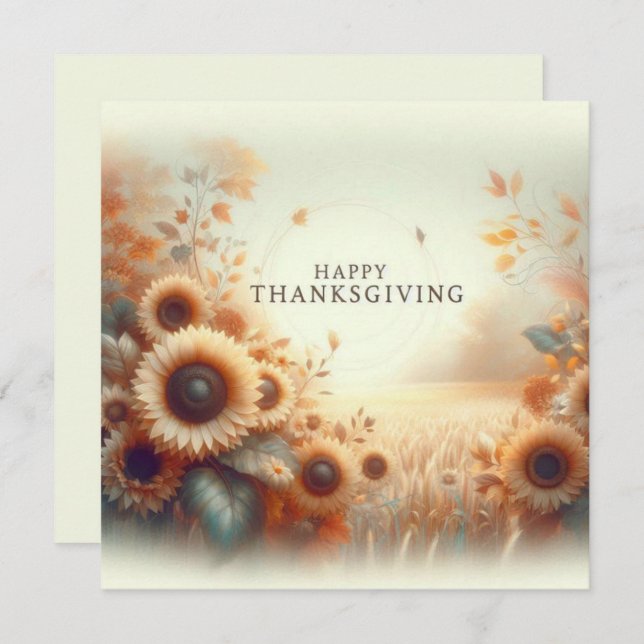 Happy Thanksgiving Card (Front/Back)