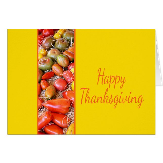 Happy Thanksgiving Card (Front Horizontal)