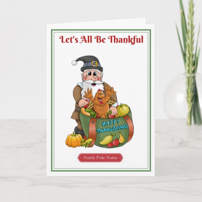 Happy Thanksgiving Card For Kids (Front)
