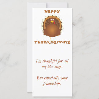 Happy Thanksgiving cartoon turkey cards