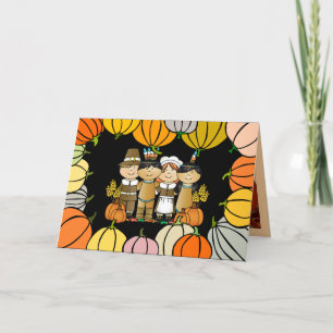 Happy Thanksgiving Children Holiday Card