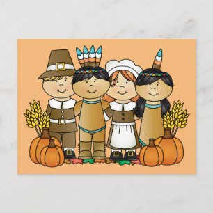 Happy Thanksgiving Children Postcard