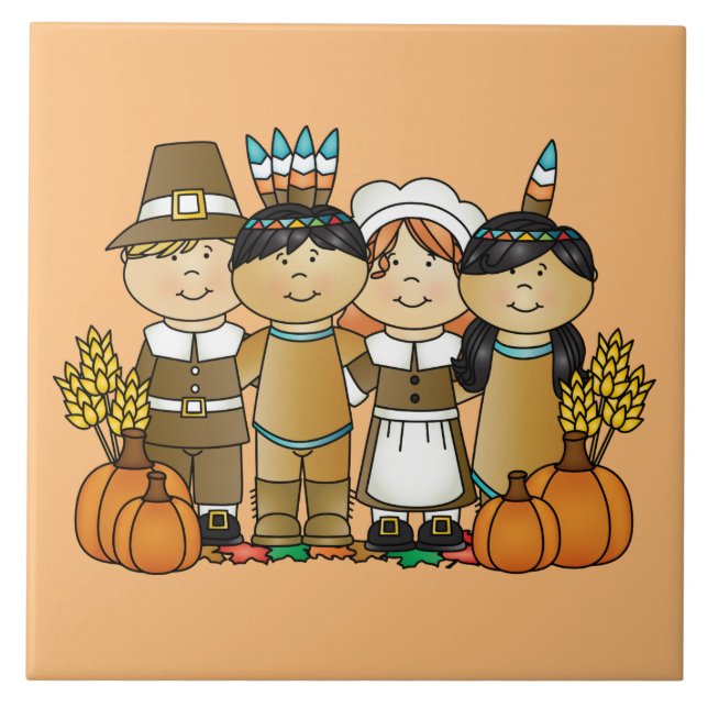 Happy Thanksgiving Children Tile (Front)