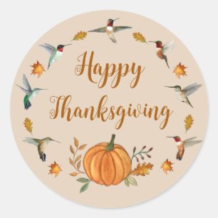 Happy Thanksgiving  Classic Round Sticker