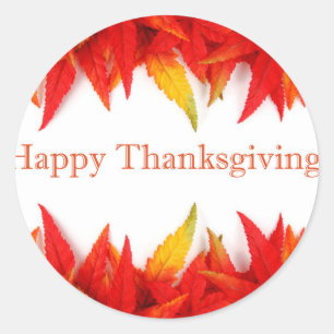 Happy Thanksgiving! Classic Round Sticker