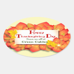 Happy Thanksgiving Classic Round Sticker