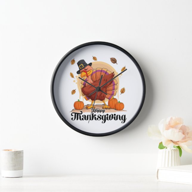 Happy Thanksgiving  Clock (Home)