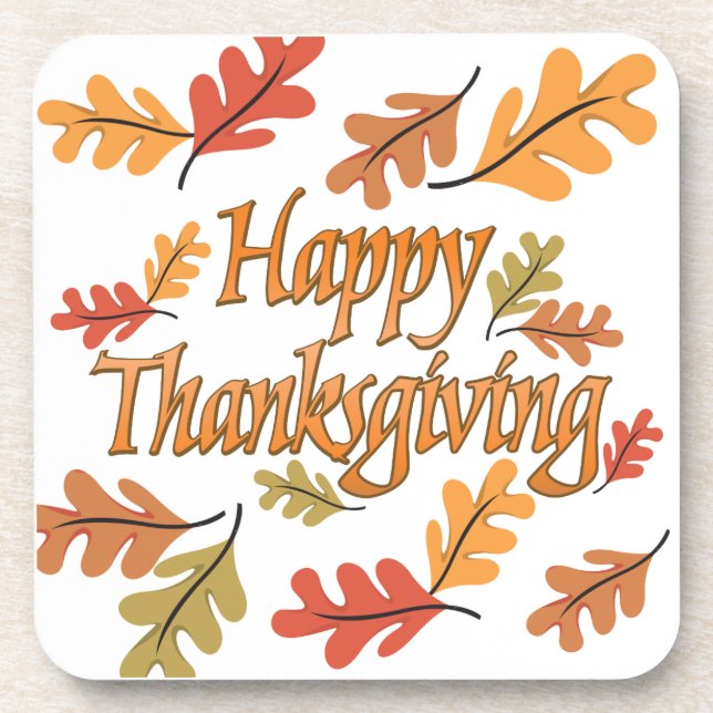 Happy Thanksgiving Coaster (Front)