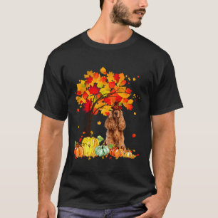 Happy Thanksgiving Cocker Spaniel Cute Dog T-Shirt